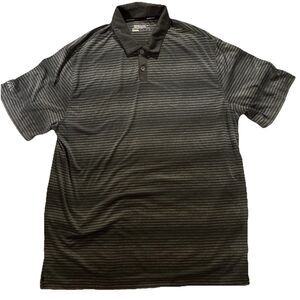 Nike Golf Men’s XXL Tour Performance Dri-FIT Gray Striped Polo Shirt